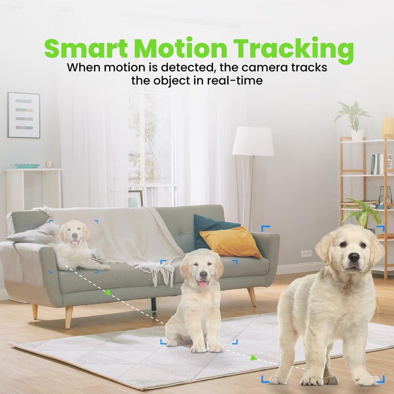 GEARit Indoor Cameras for Home Security - Camera with Pan/Tilt & Clear 2K HD Video - 33 ft Night Vision, 2 Way Audio, Motion Detector & Tracker Indoor Pet Camera for Dog, Cat - Easy to Set Wifi Camera - Image 3